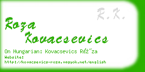 roza kovacsevics business card